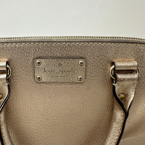 Kate Spade Wellesley Rachelle Rose Gold Leather Satchel Handbag *READ - Picture 4 of 13